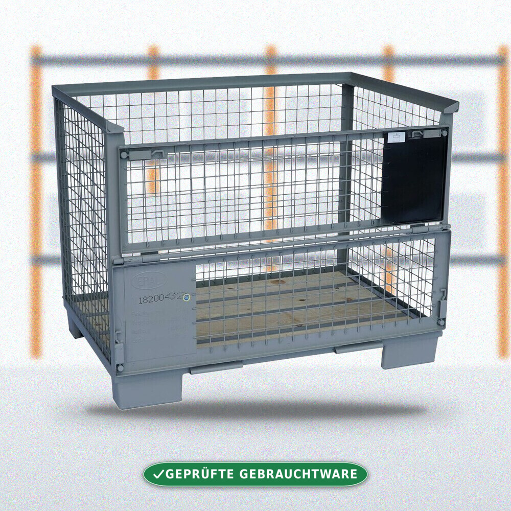 DB-Europool-Gitterbox mit halber Klappe – geprüft gebraucht
